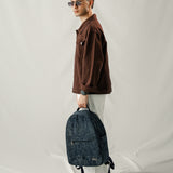 Denim Distressed Print Bagpack - Denim Blue