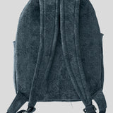 Denim Distressed Print Bagpack - Denim Blue