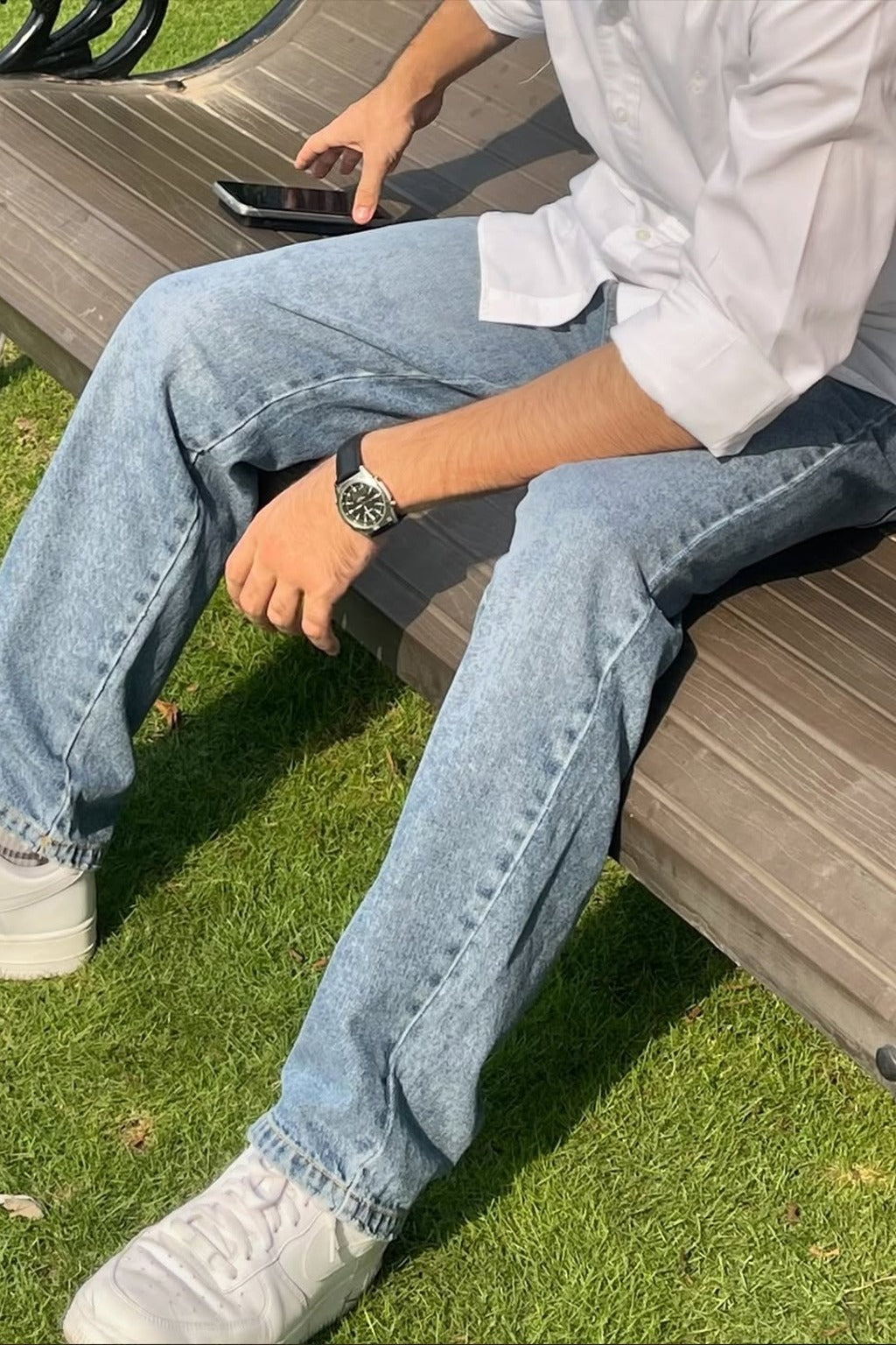 Basic Baggy - Mid Blue Wash