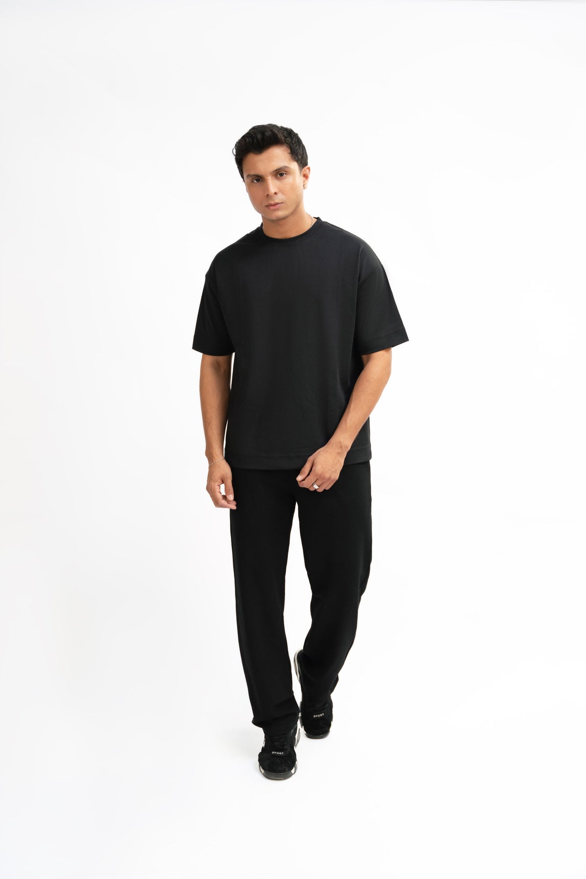 Tapered Fit Sweat Pants - Classic Black