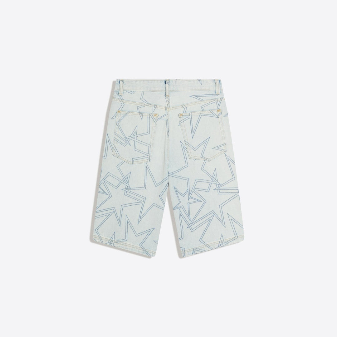 Over Sized Star Denim Shorts