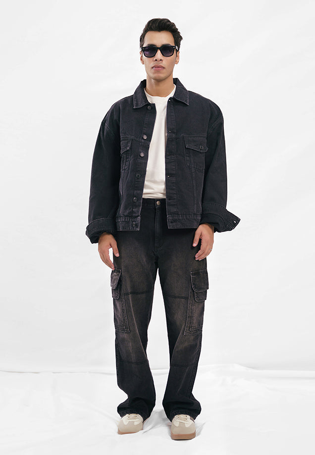 Basic Oversized Jacket - Black