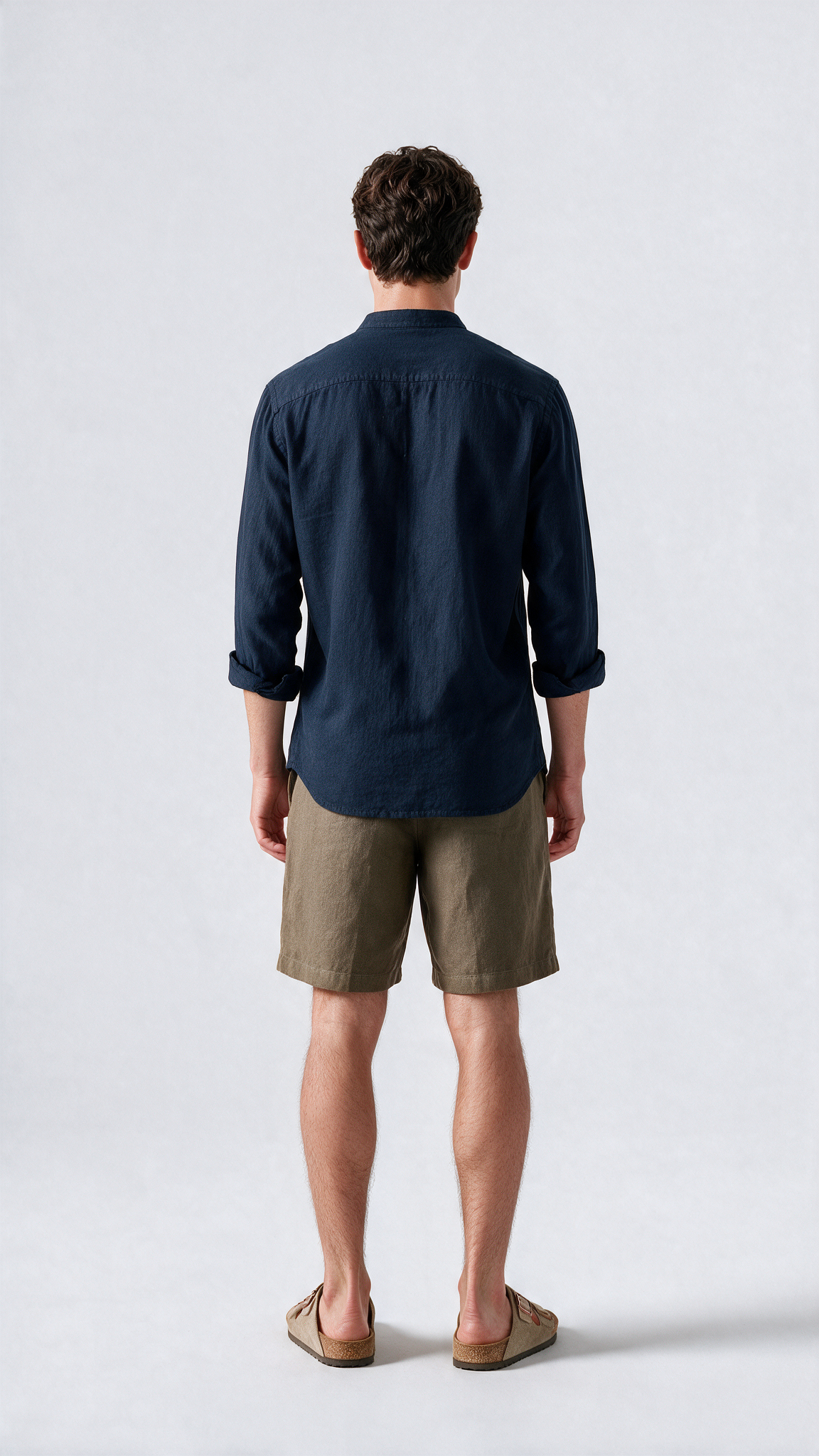 Linen Shorts - Olive Green