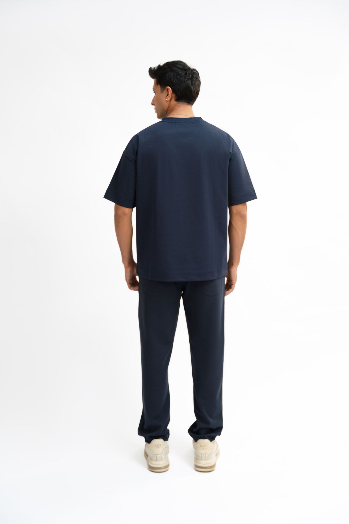 Airy Cotton Oversized T-Shirt - Midnight Blue