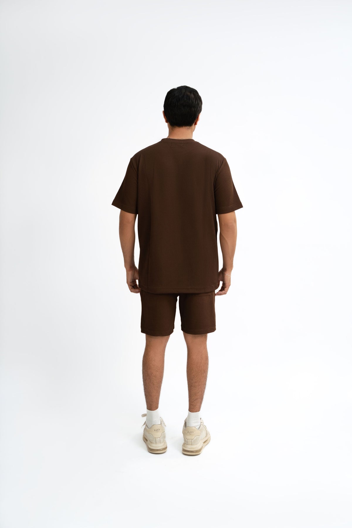 Waffle Knit Twin Set - Chocolate Brown