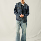 Multi Pocket Over Shirt - Washed Out Denim Blue