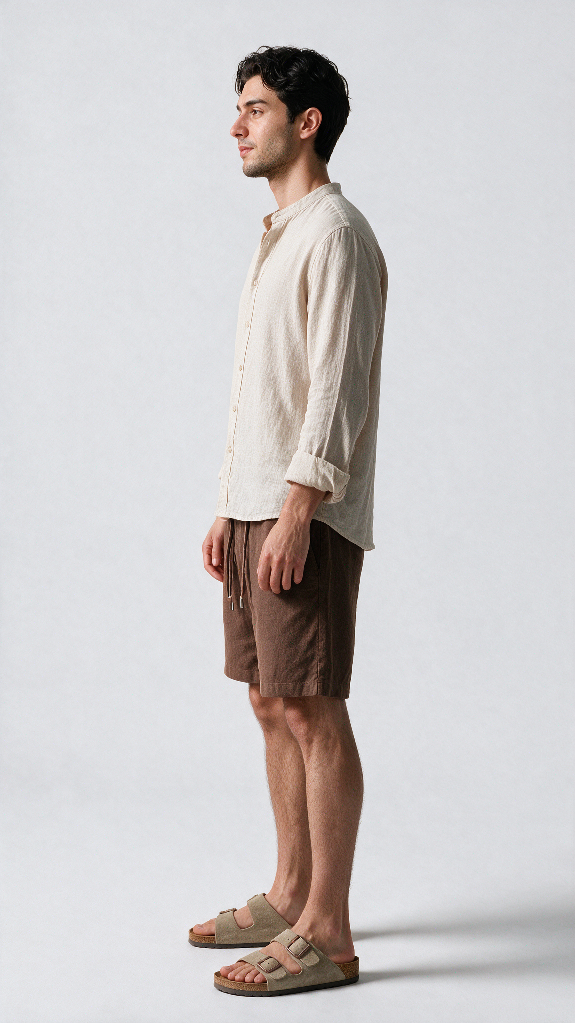 Linen Shorts - Mocha Brown