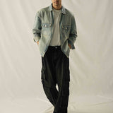 Relax Fit Zip Up Over Shirt - Tint Over Dyed