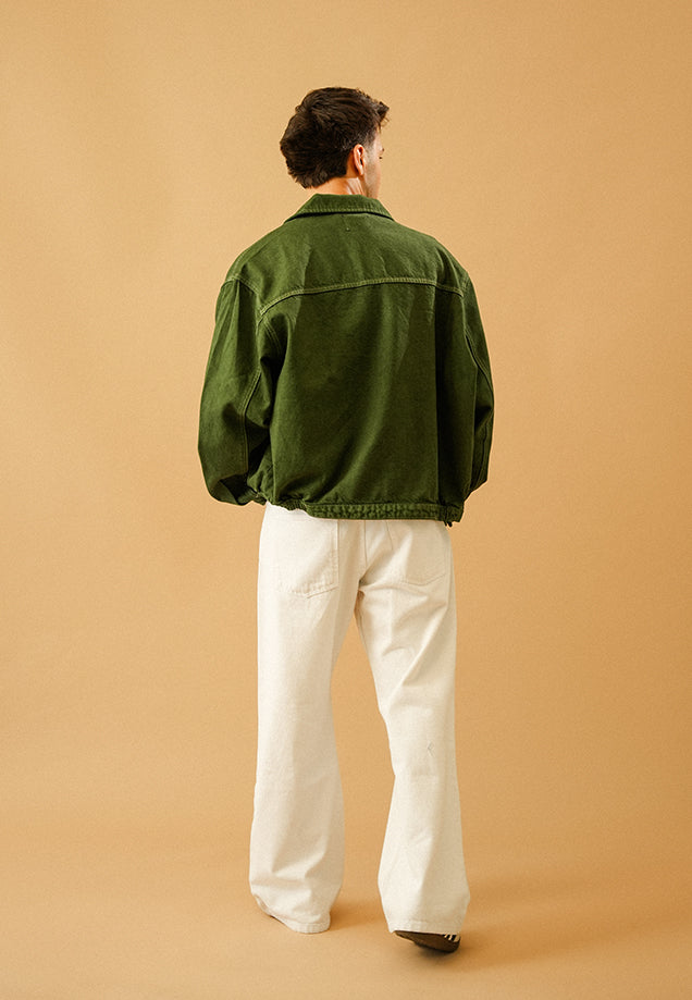 Straight Fit Wide Leg Jeans - White