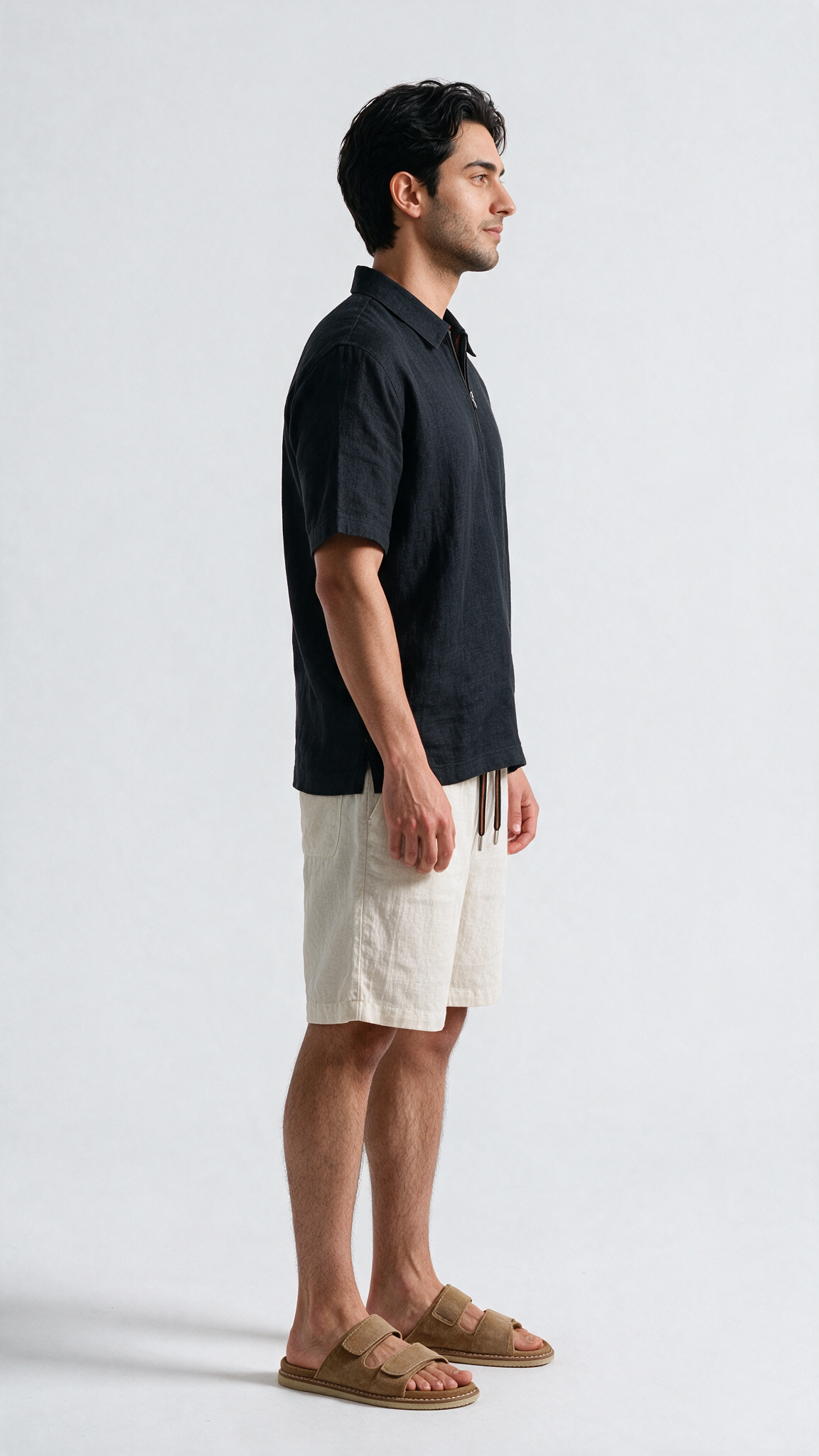 Linen Shorts - Ecru white