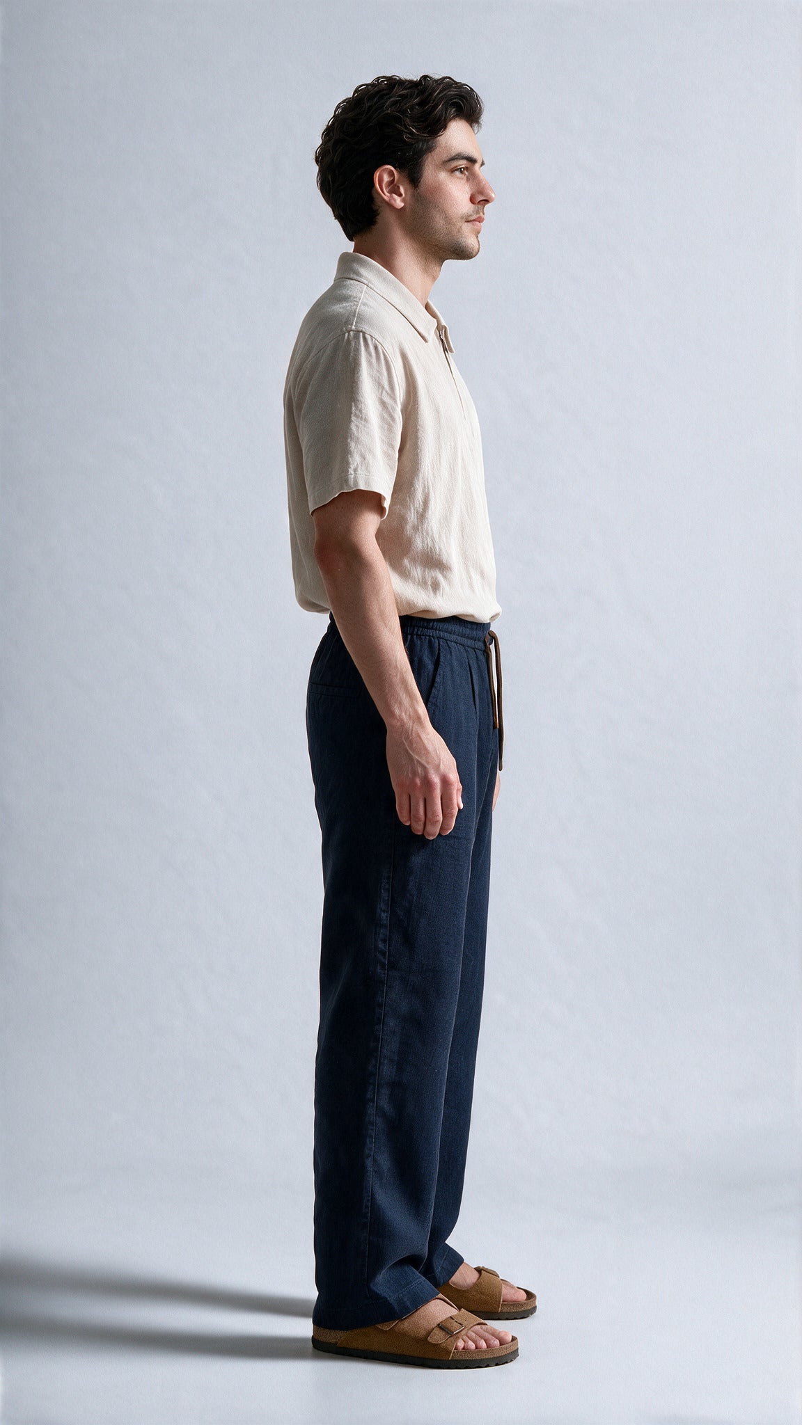 Dress Linen Pant - Space Blue