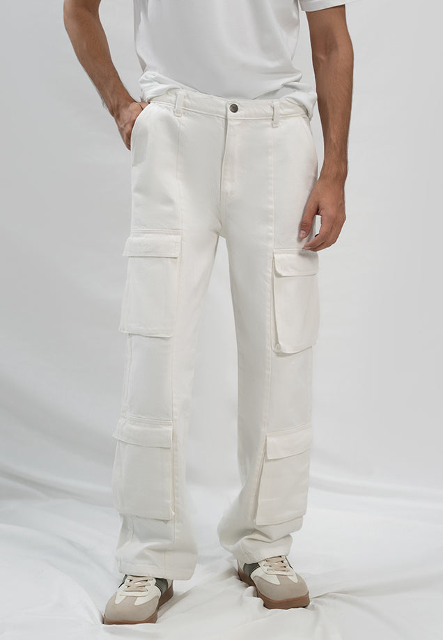 Denim Twin Set - White