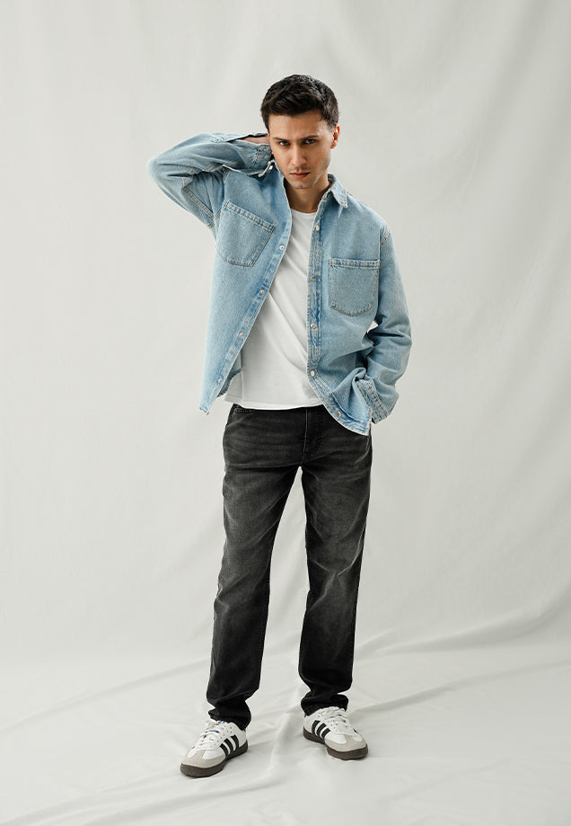 Comfort Slim Fit Denim - Black Stone Wash