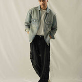 Relax Fit Zip Up Over Shirt - Tint Over Dyed