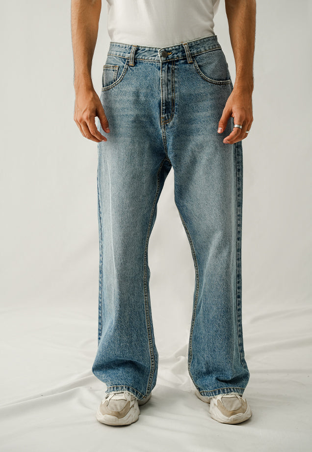 Basic Baggy - Mid Blue Wash