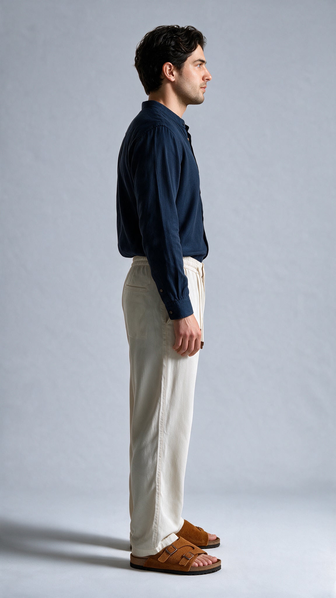 Dress Linen Pant - Moon White
