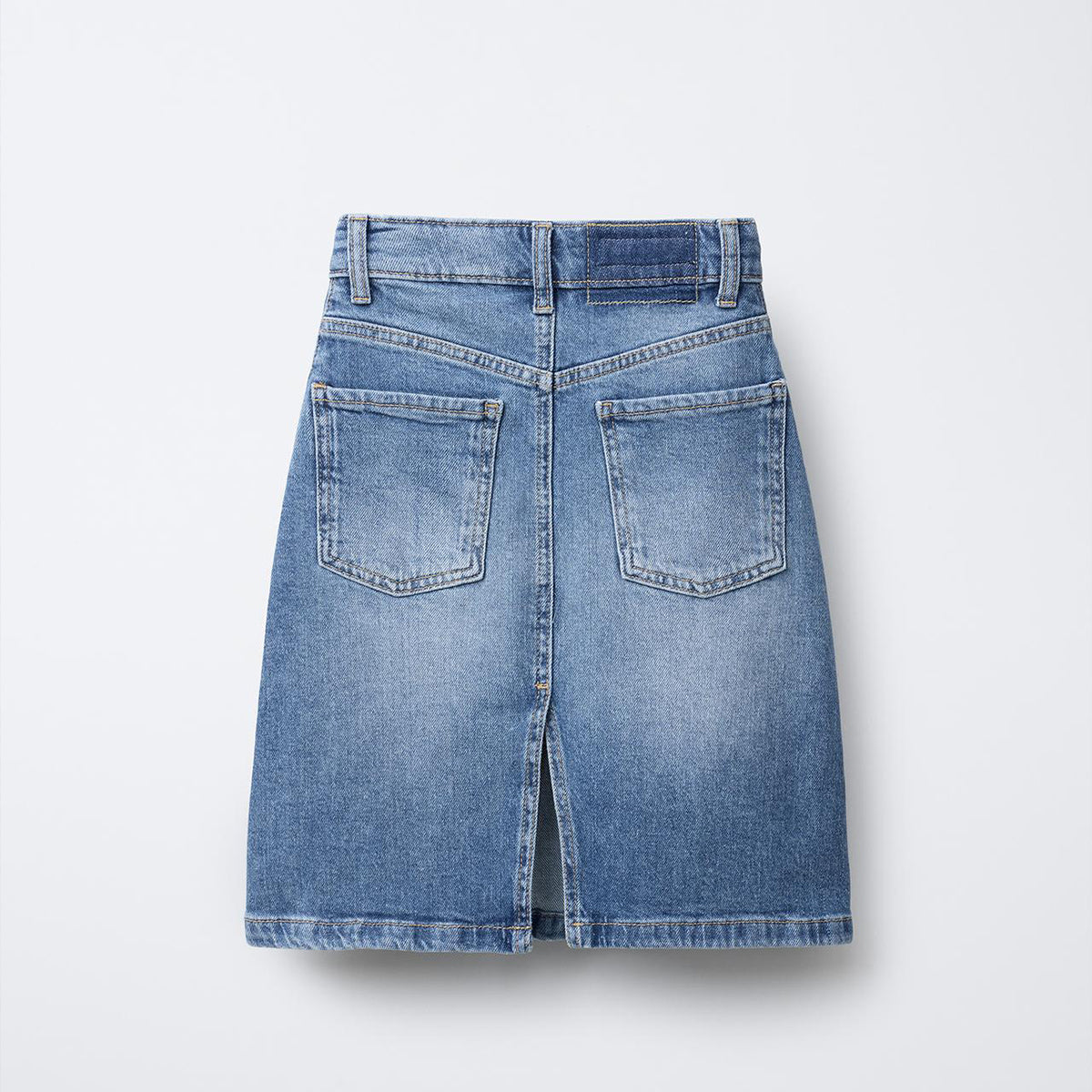 DENIM MIDI SKIRT - DARK DENIM BLUE