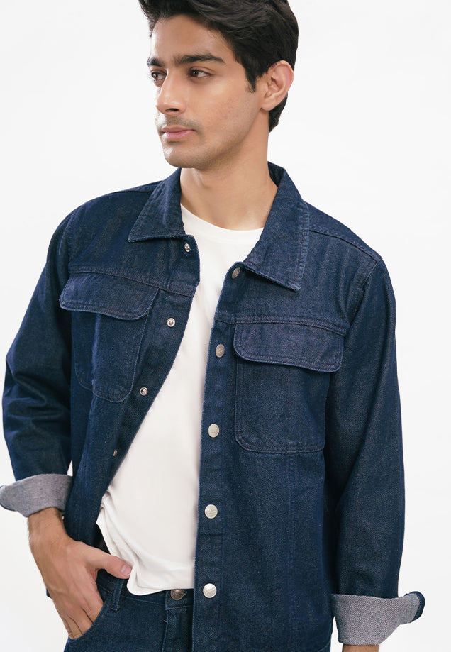 Raw Denim Jacket - Blue