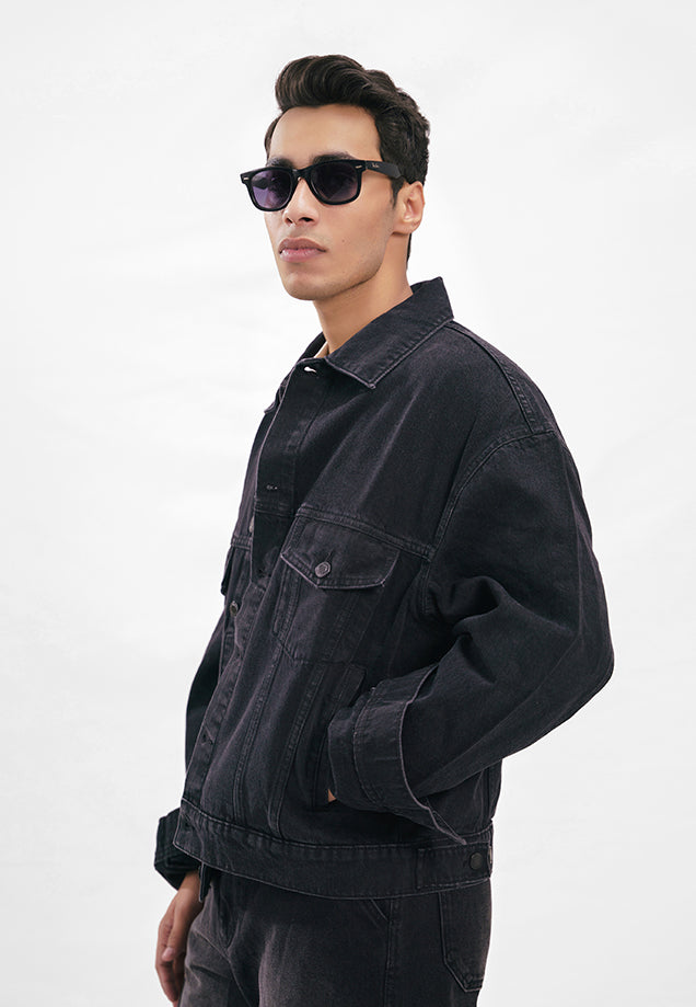 Basic Oversized Jacket - Black