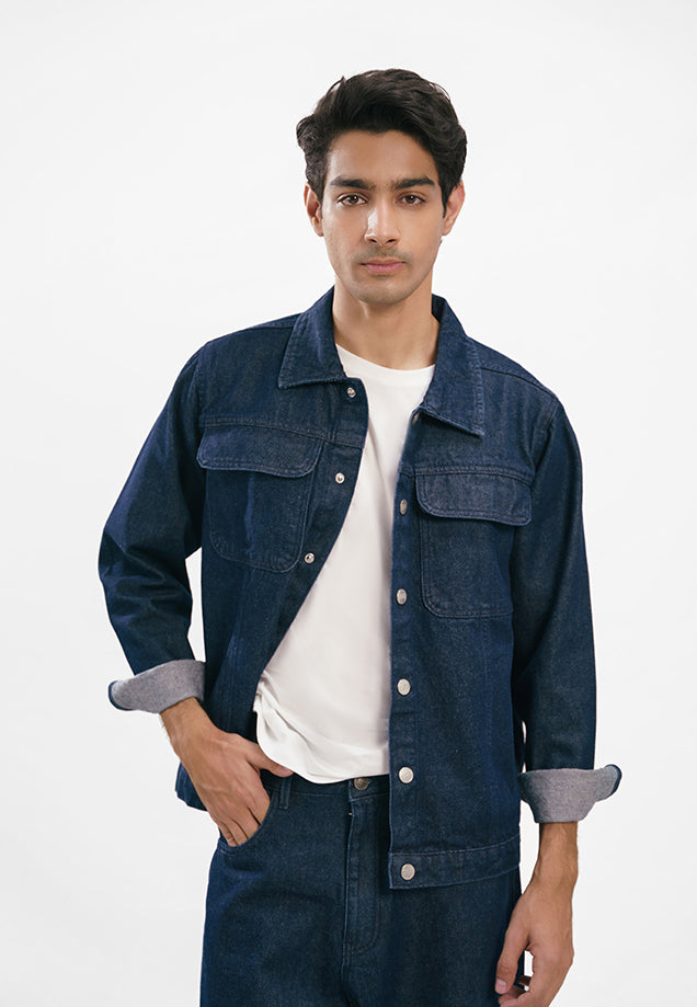 Raw Denim Jacket - Blue