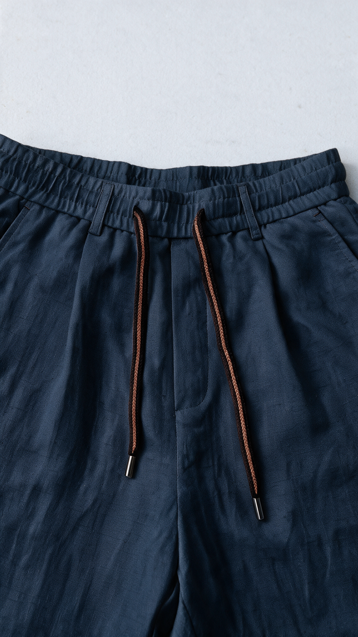 Linen Shorts - Smoky Blue