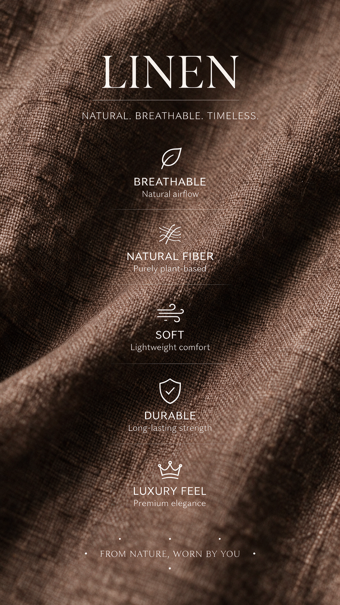 Linen Shorts - Mocha Brown