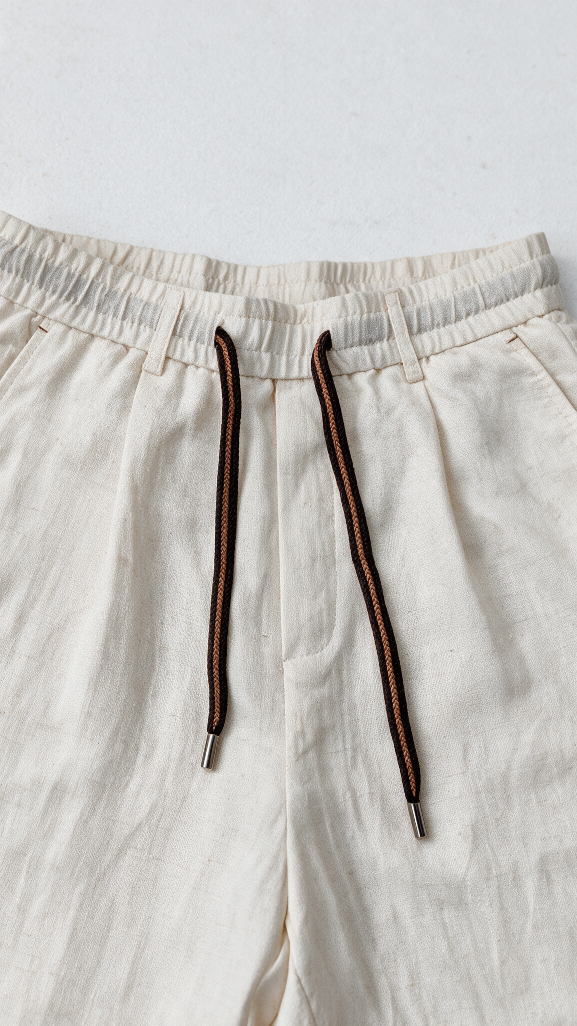 Linen Shorts - Ecru white