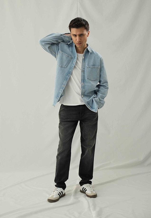 Denim Shirt - Faded Light Blue