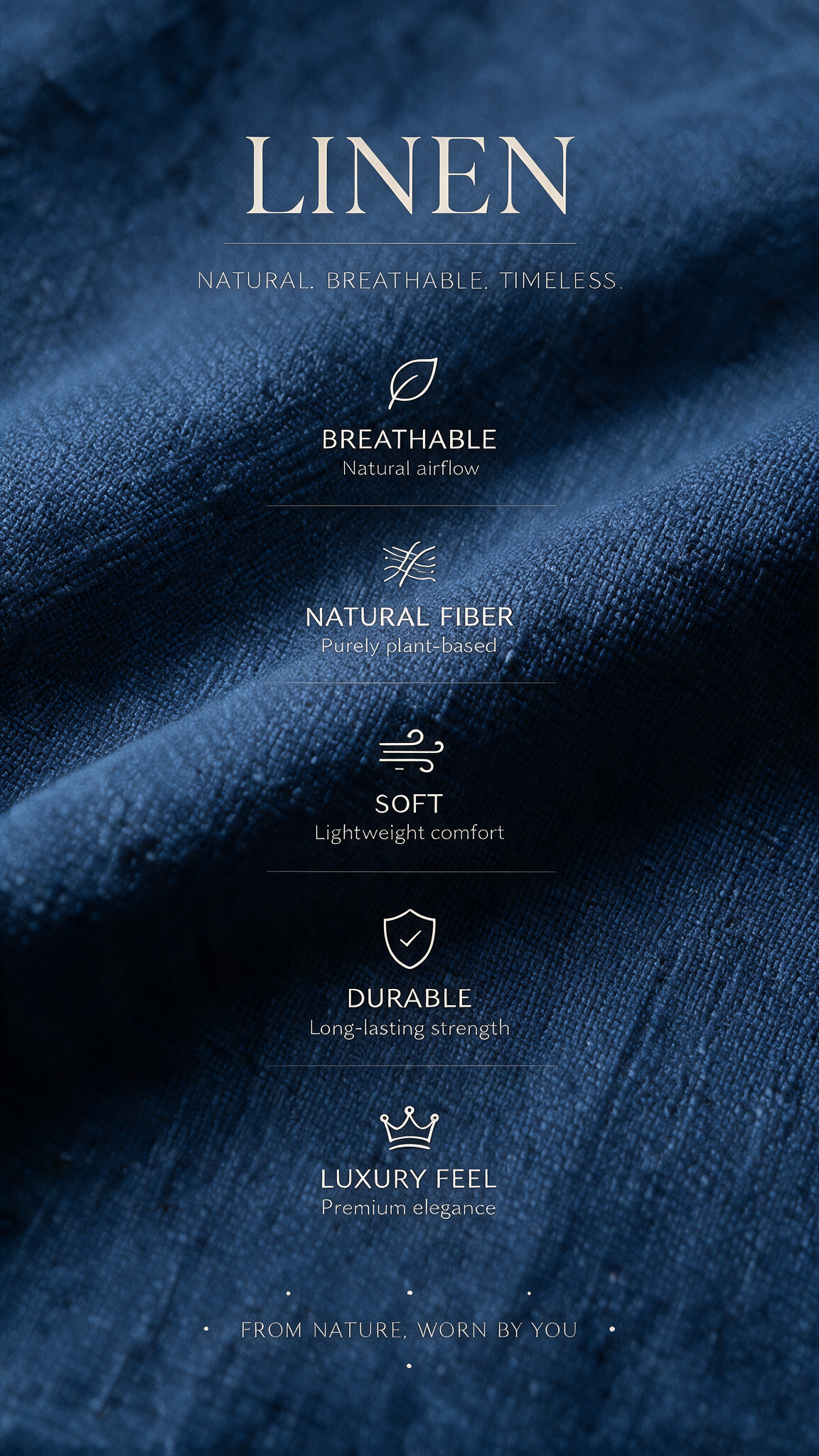 Linen Shorts - Smoky Blue