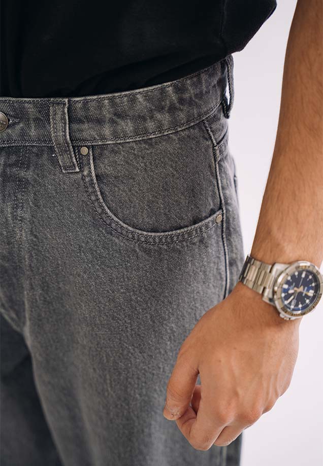 Baggy Fit Jeans - Grey Wash