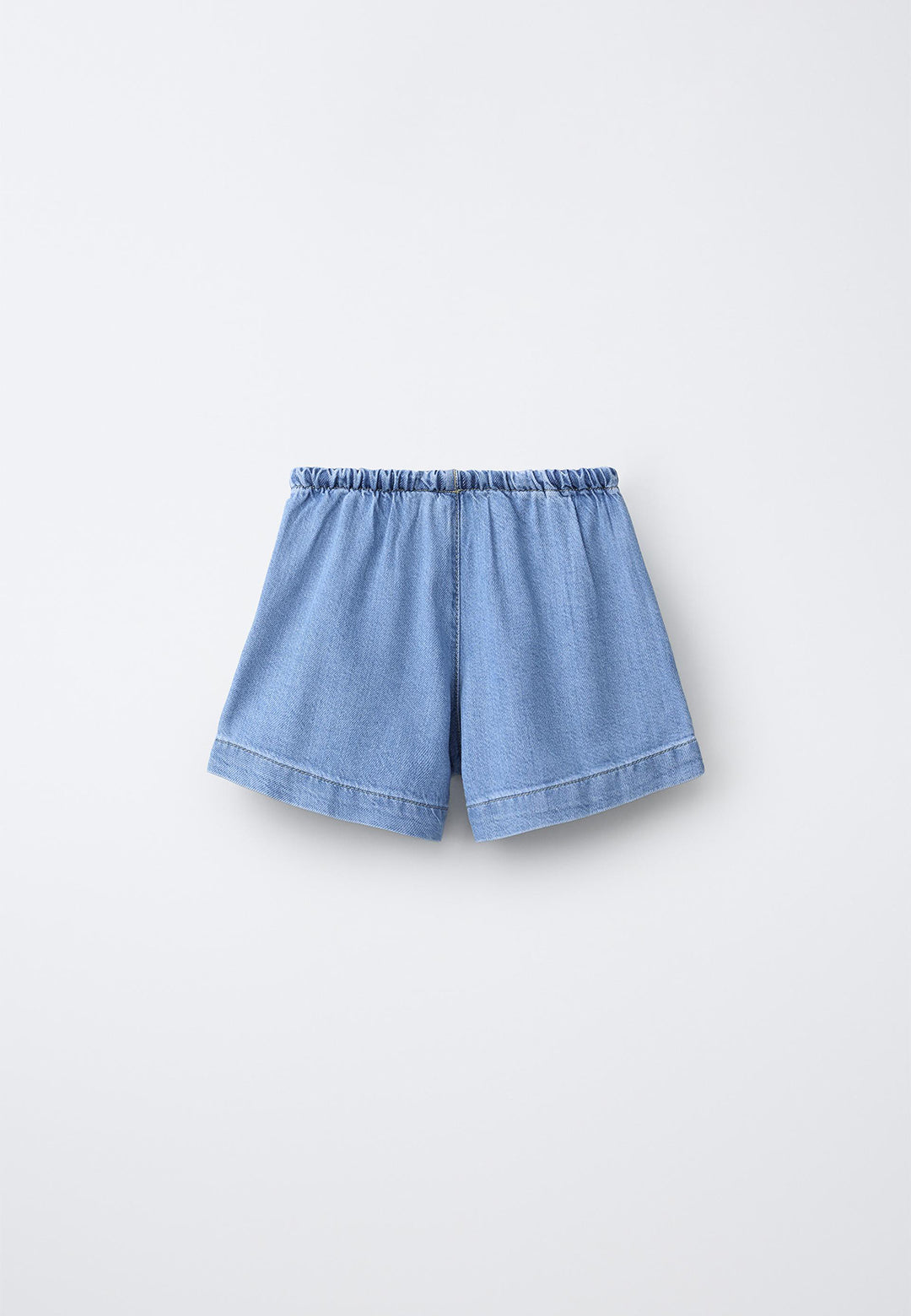 CASUAL DRAWSTRING SOFT DENIM SHORT - BLUE