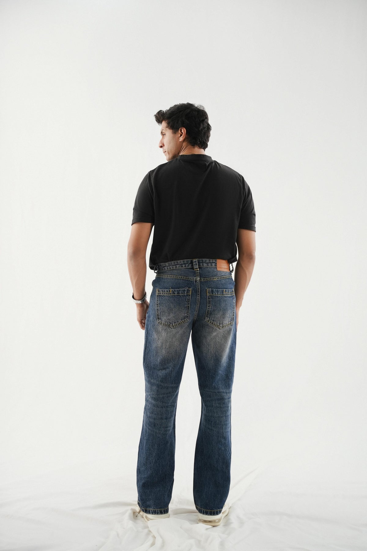 Straight Fit Wide Leg - Dirty Dark Blue