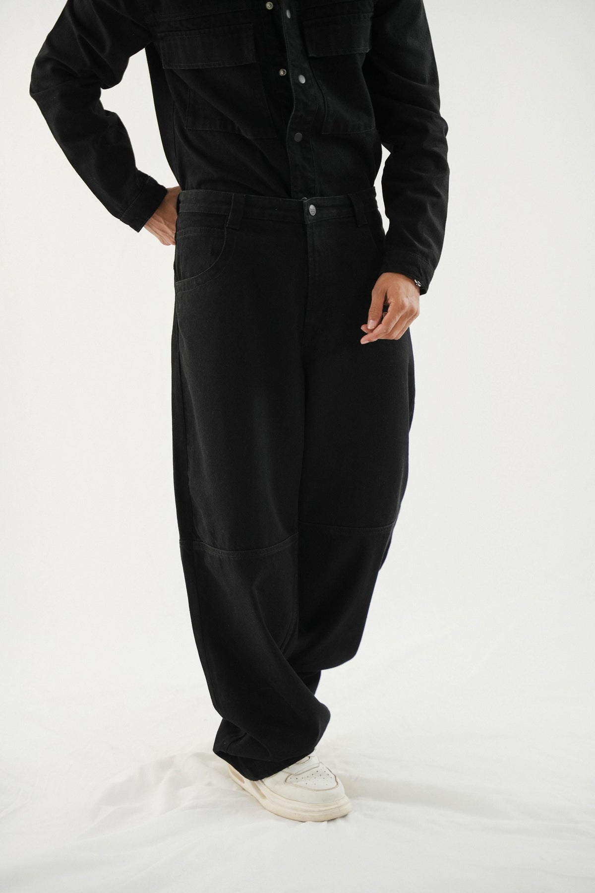 Black Technical Jeans - Super Baggy Fit
