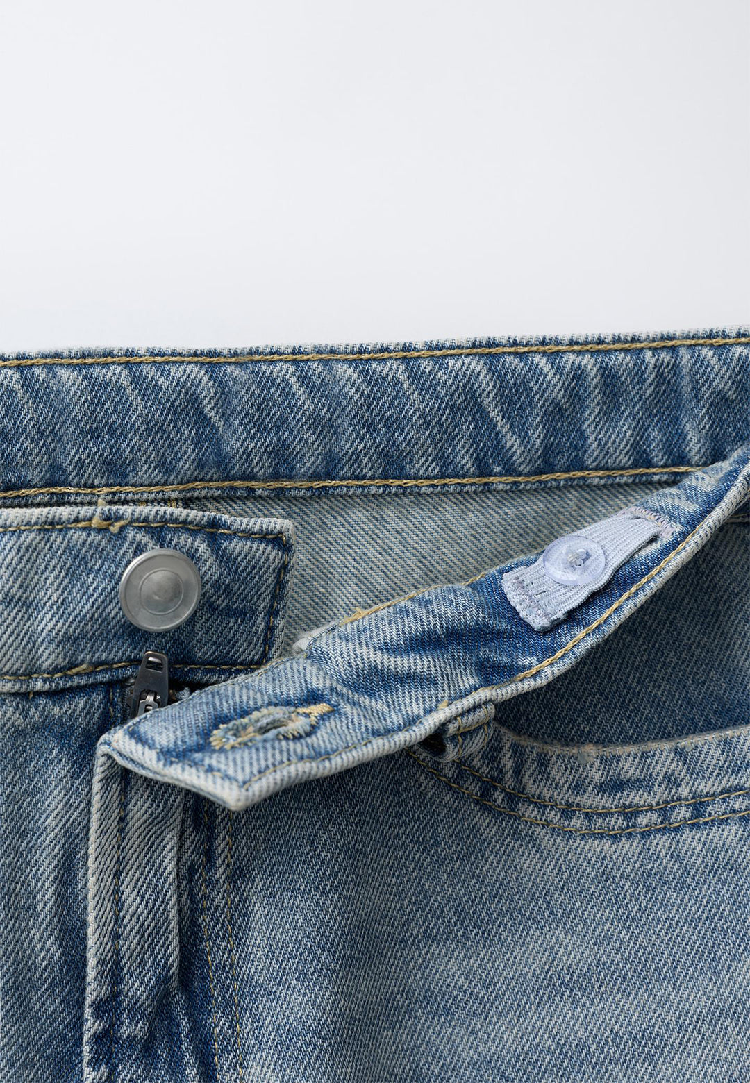 STREETWEAR EMBROIDERED LONG LINE DENIM SHORT - DIRTY BLUE