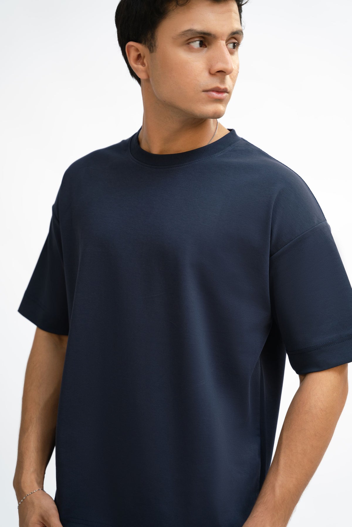 Airy Cotton Oversized T-Shirt - Midnight Blue