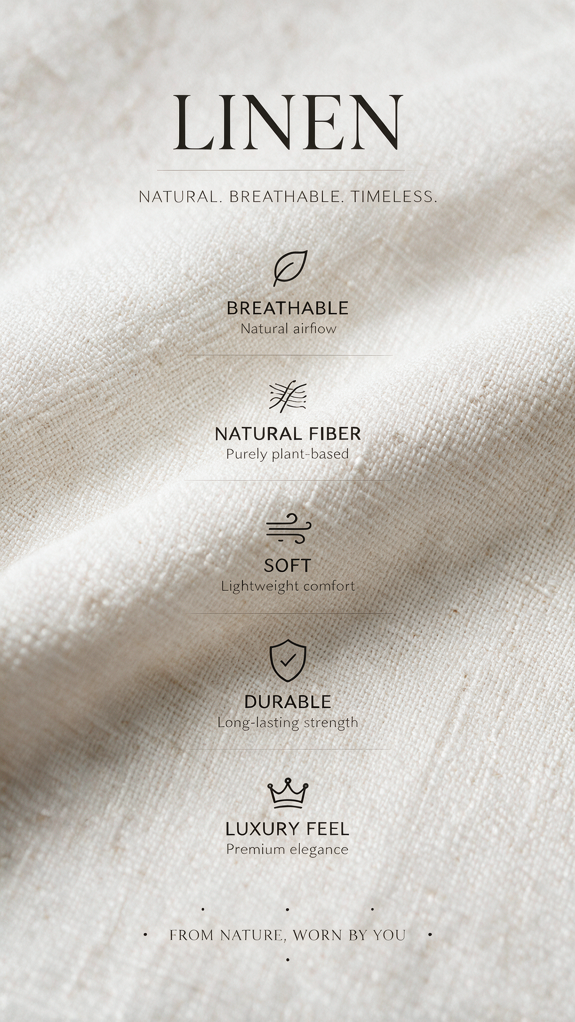 Fluid Linen Casual Pants - Off White