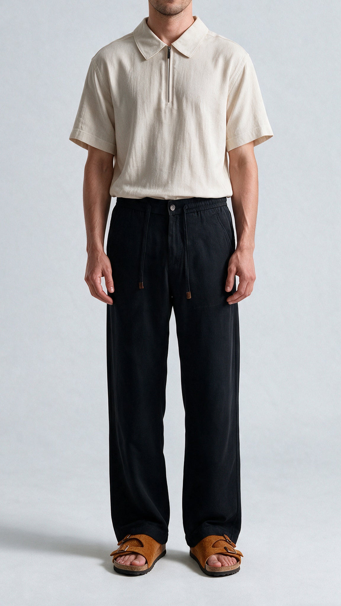 Dress Linen Pant - Black