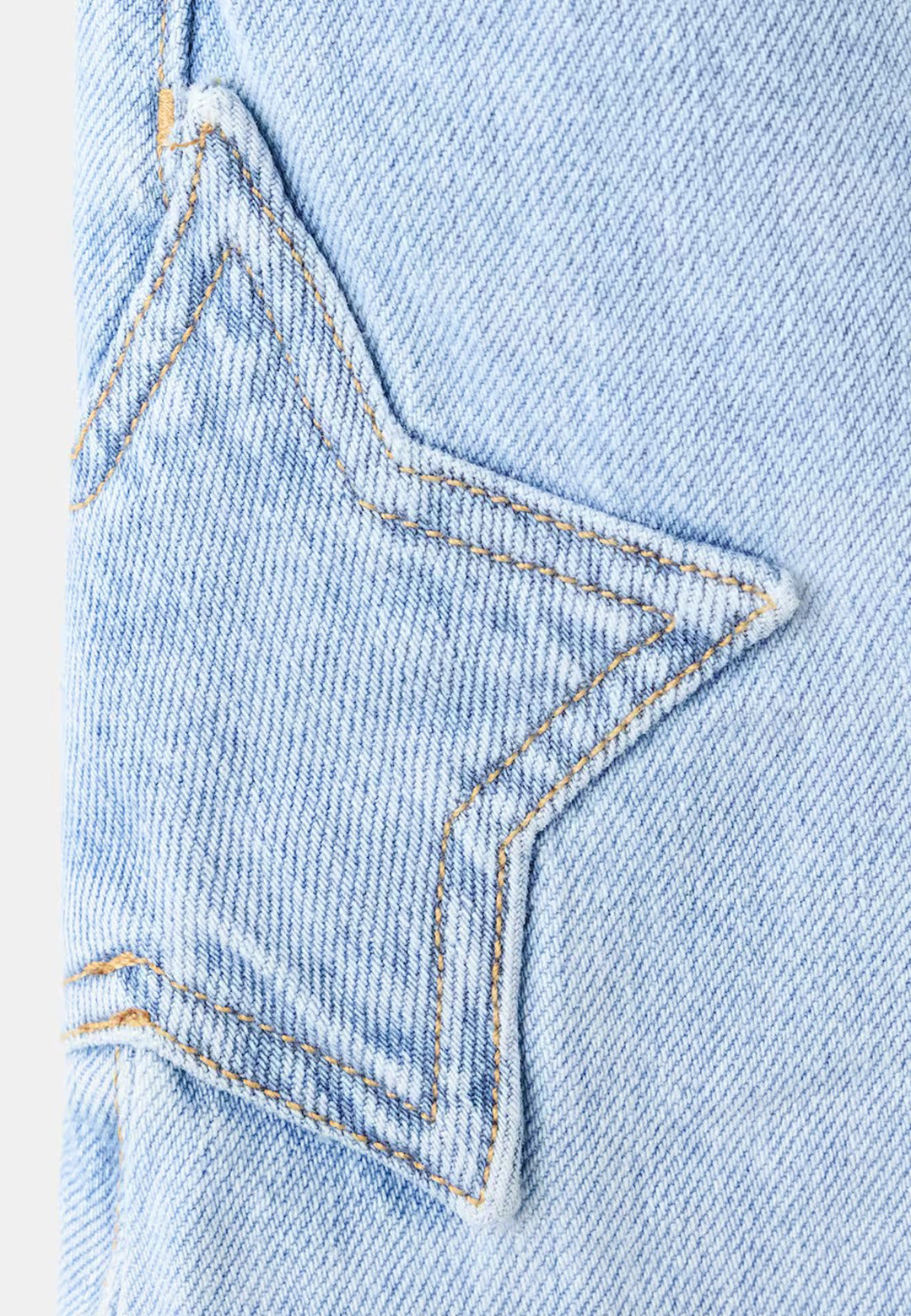 RETRO STAR DENIM SKIRT - ICE BLUE