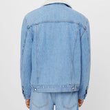 Denim Jacket Light Blue with Sherpa
