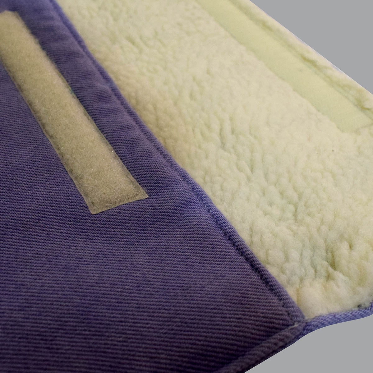 Denim Laptop Sleeve Velcro (Purple)