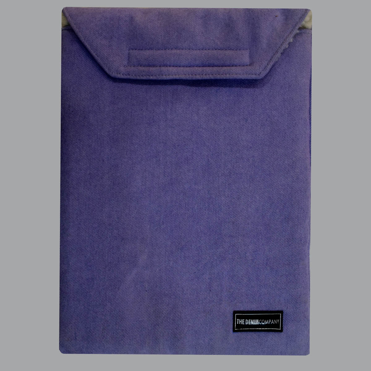 Denim Laptop Sleeve Velcro (Purple)