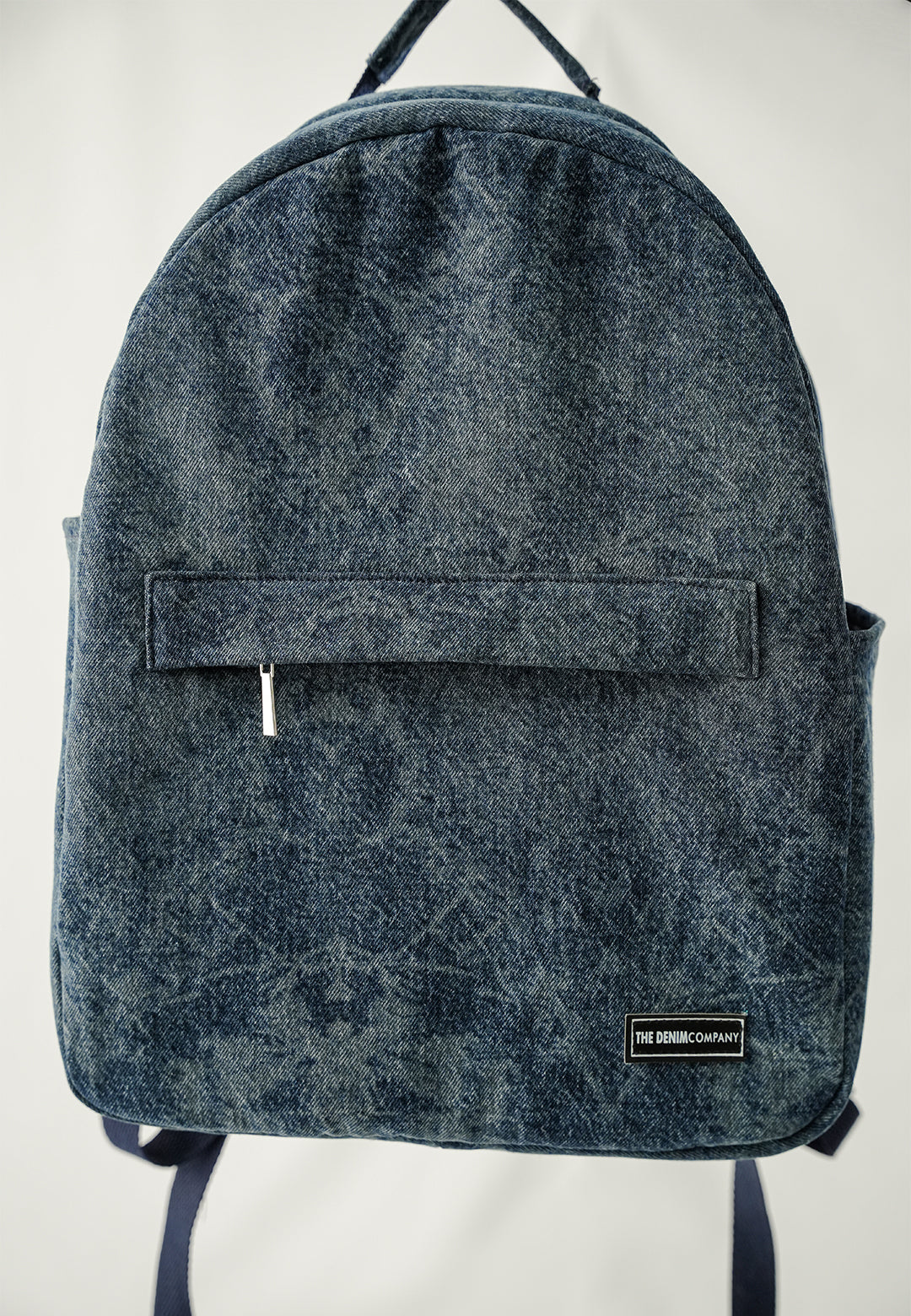 Denim Distressed Print Bagpack  - Denim Blue