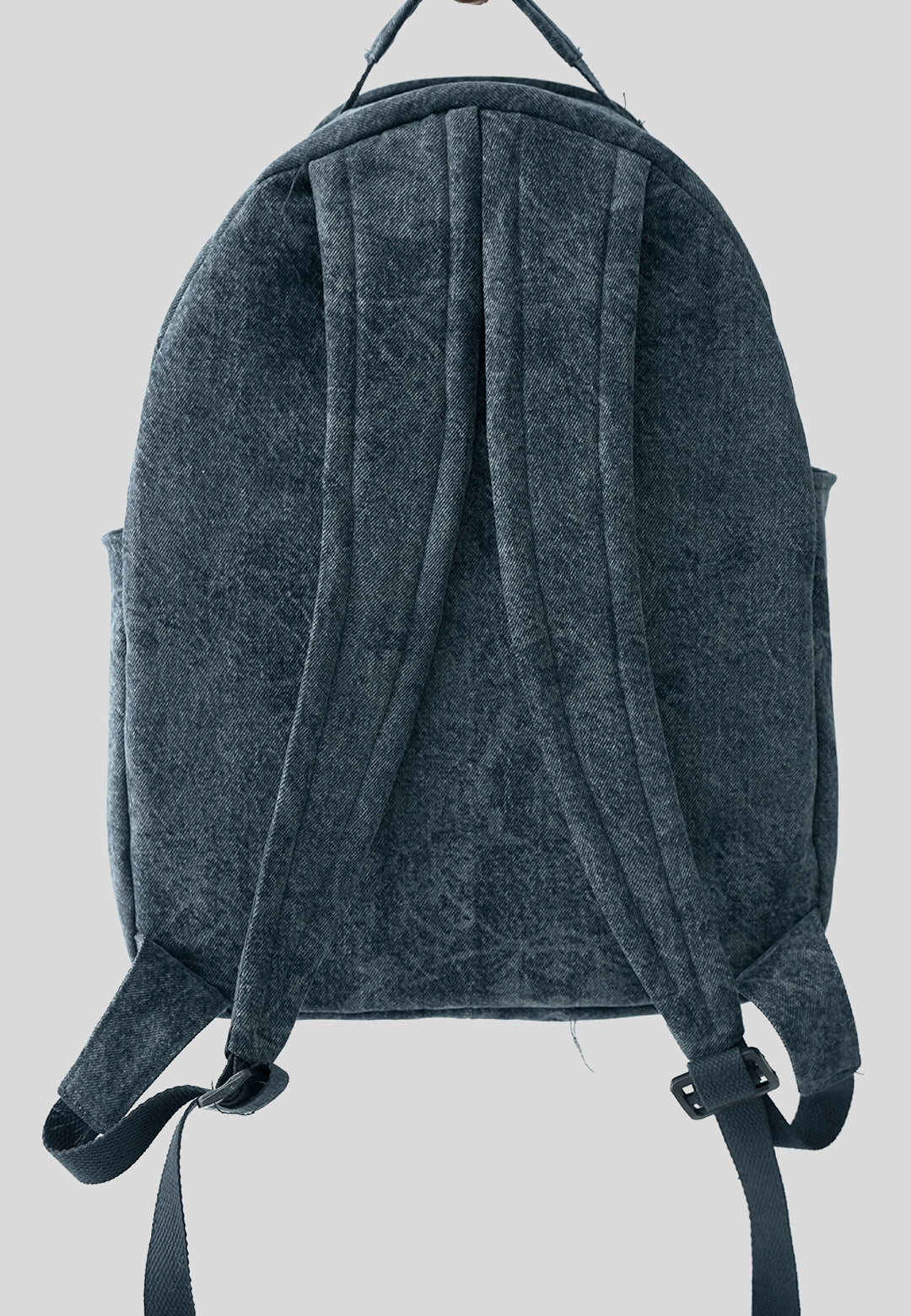 Denim Distressed Print Bagpack  - Denim Blue