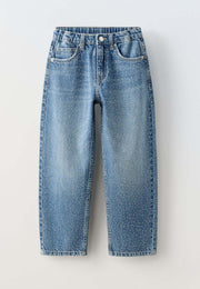 DENIM JEANS WITH STUDS - MID BLUE