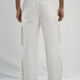 Cropped Fit Denim Jacket - White