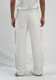 Cropped Fit Denim Jacket - White