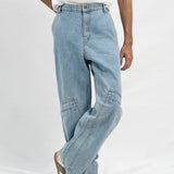 Loose Fit Baggy Trouser - Light Blue