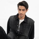 Basic Denim Shirt - Black Stone Wash