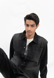 Basic Denim Shirt - Black Stone Wash