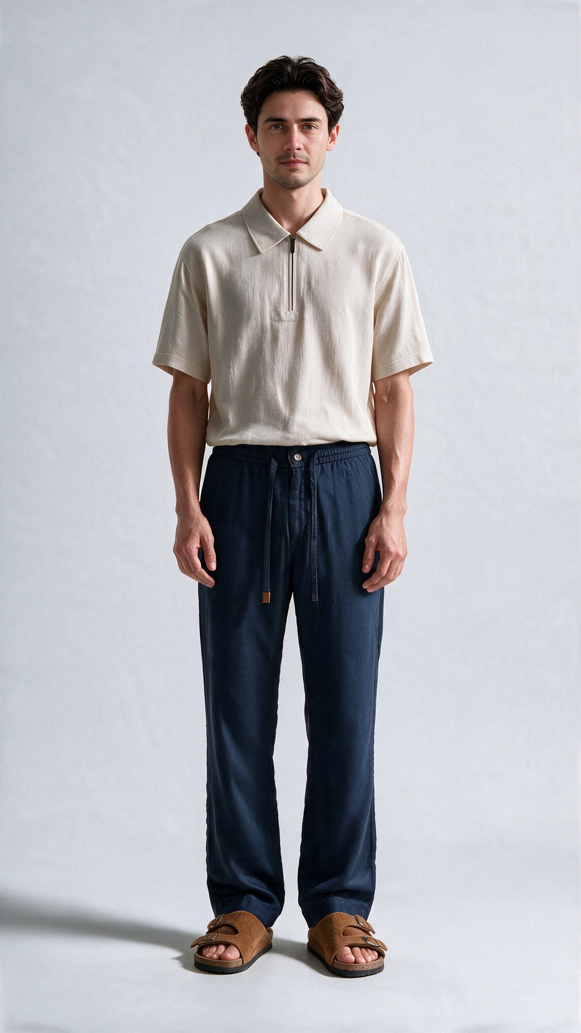 Dress Linen Pant - Space Blue